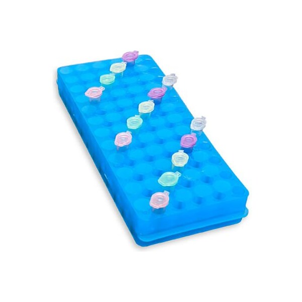 Mtc Bio Reversible Racks For 1.5/2.0 ml or 0.5 ml Tubes, 60 Place, Blue, 5 Pack R1090-B - main